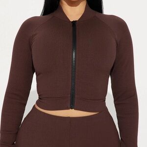 Fashion Nova Kendall Snatched chocolate top